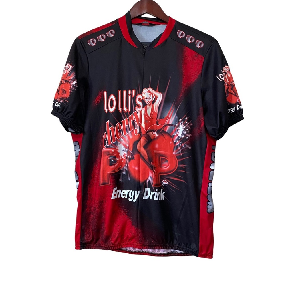 Pearl Izumi Vintage Cycling Jersey Lolli's Cherry
Pop Energy Drink 3/4 Zipper XL